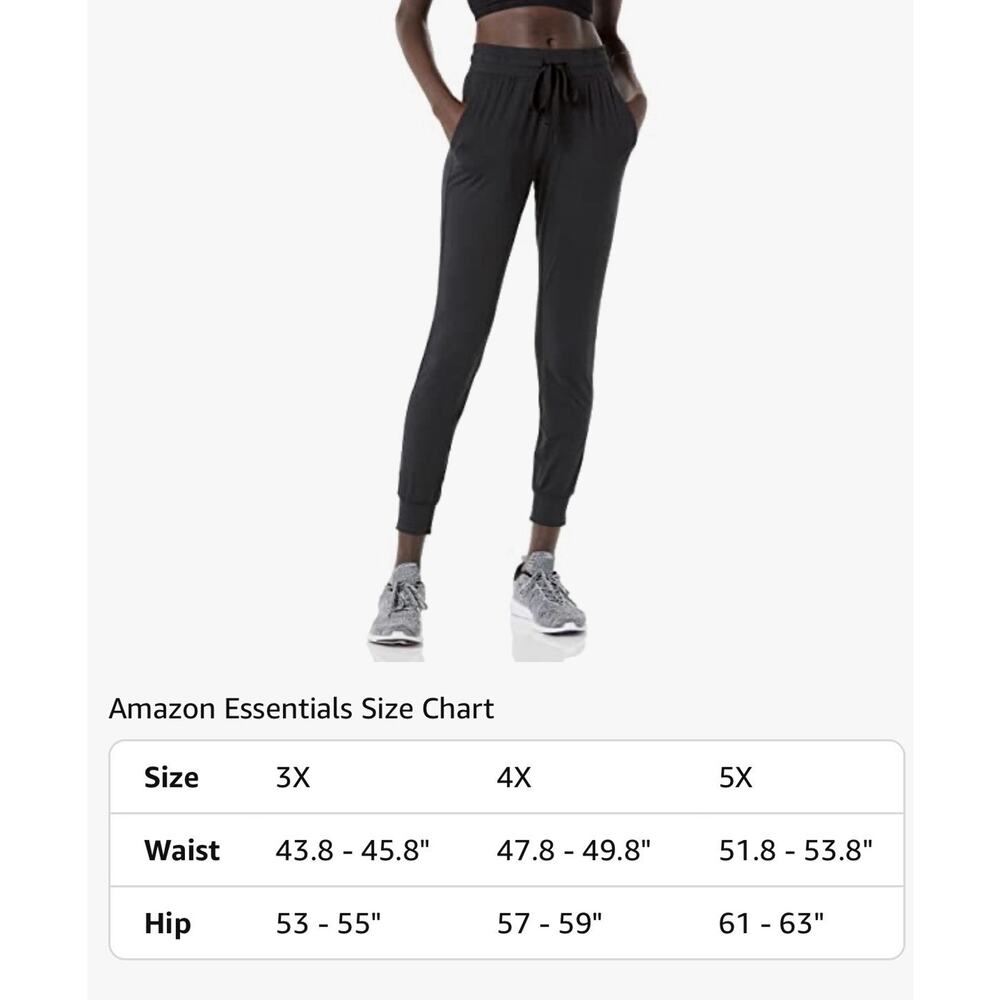 Amazon Essentials Women's Brushed Tech Stretch Jogger Pant 4X - Picture 4 of 4